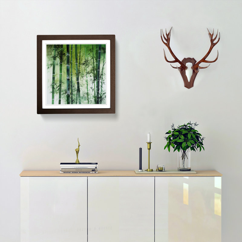 Single Picture Frame Print on Wood, Walnut