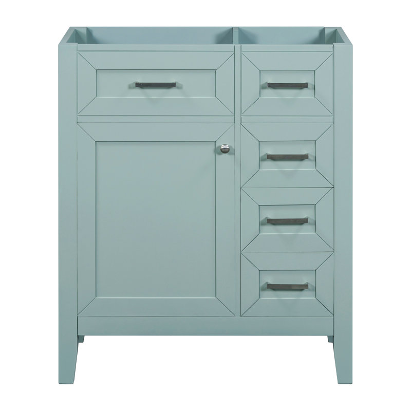 Base de meuble-lavabo de 30 po. Style moderne avec tiroirs. Fabrication en bois massif. Capacité en eau, grande capacité. Assemblage requis sans évier. Armoire. Apparence élégante.