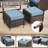 7-Piece Patio Furniture Set with Swivel Chair-859890215
