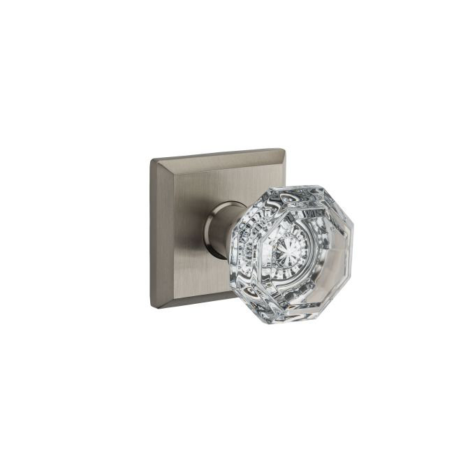 Ellipse Passage Door Knob with Contemporary Round Rose Baldwin 