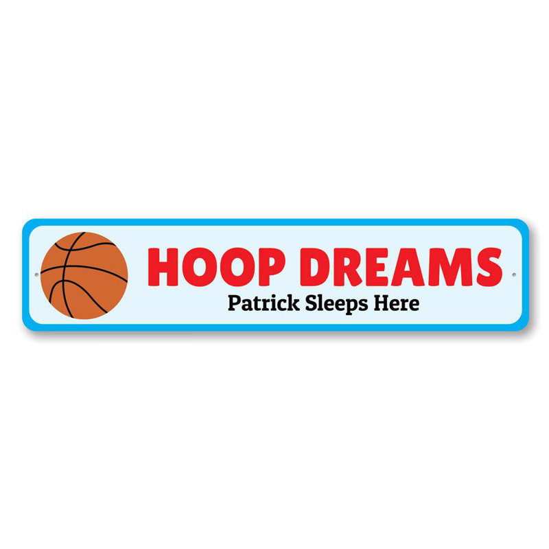Panneau de basketball pour chambre en aluminium, H 4 po x l 18 po x P 0,04 po