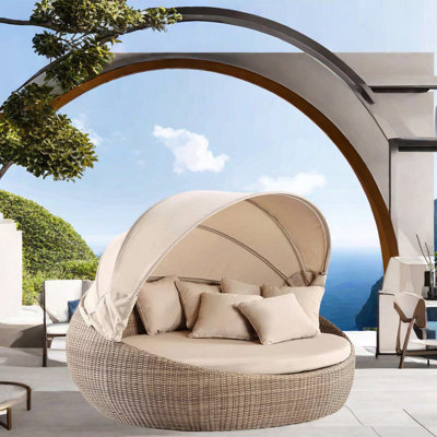 Rattan Courtyard Patio Daybed 70.87