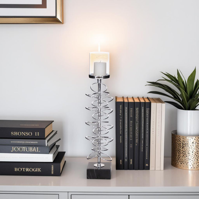 Iron Tabletop Pillar, 25" H x 5" W x 5" D