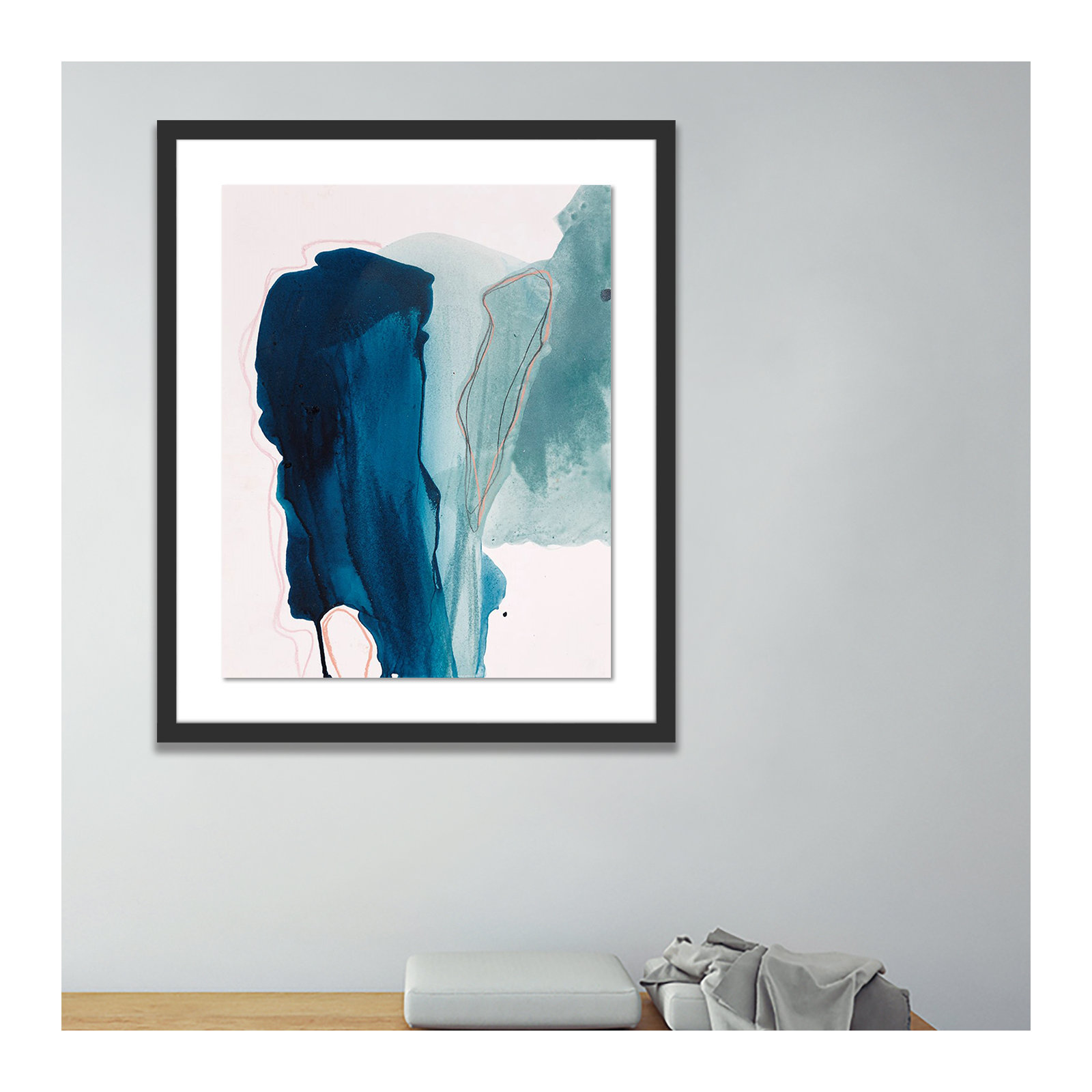 Depth by Kim Whiteside, Black, 24" H x 20" W x 1.5" D