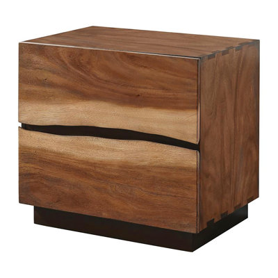 Table de chevet 2 en style avec superbe grain de café moderne en forme de porto et noyer