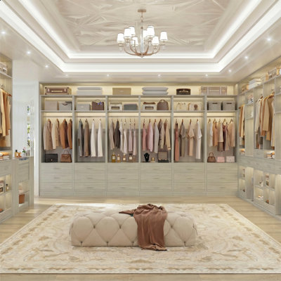 Freestanding Small 24" Closet System With 3 Wood Drawers