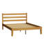 Lit plateforme en bois massif de style Mid-Century avec tête de lit, cadre de lit moderne avec support silencieux et robuste - aucun sommier nécessaire-29881968-26117457