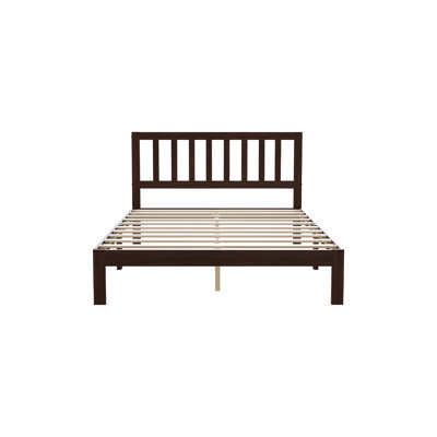 Soid Wood Platform Bed with Headboard