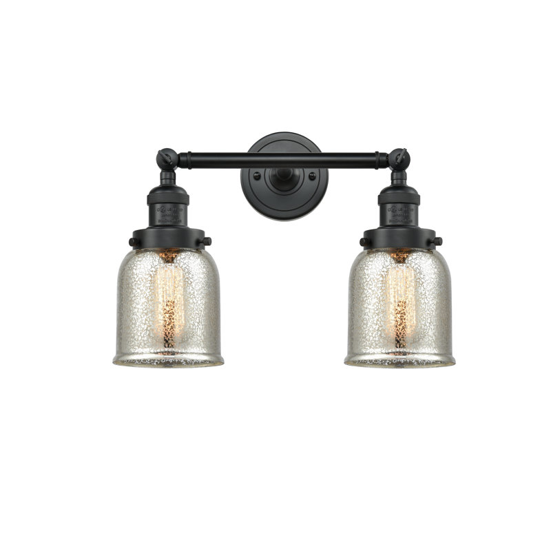 ClipperCove 2 - Light Dimmable Vanity Light, 6 Watt Vinage LED Bulb, Silver Mercury, Matte Black
