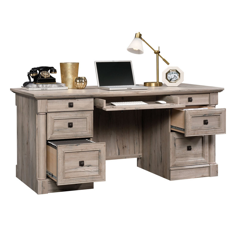 Bureau d'écriture rectangulaire l 65,118 po Panaghia, Gris