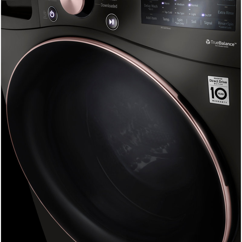 4.5 cu. ft. Black Steel Smart Front Load Washer with Steam