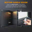 800x600mm 3-Section LED Anti-Fog Mirror Cabinet, Matt Black, Touch Dimming, UK Shaver Socket