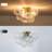 3-Light Cluster Glass Bubble Semi-Flush Mount