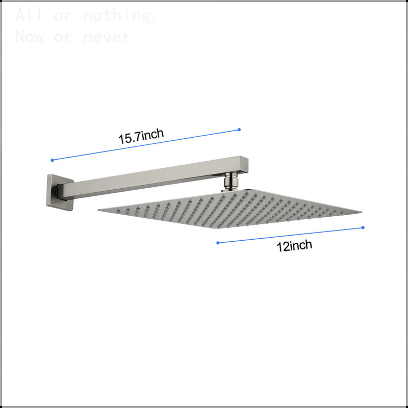 Pomme de douche murale 12 ", Nickel brossé
