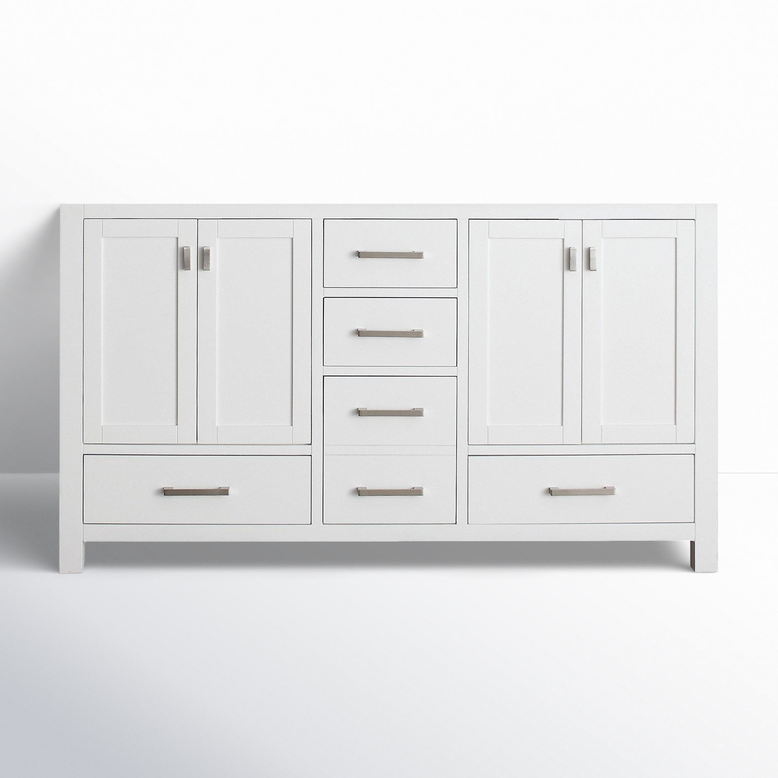 Souther 60'' Double Bathroom Vanity Base, White