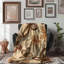 Beige floral délavé - couverture en sherpa de qualité supérieure 1 pièce-1376528175