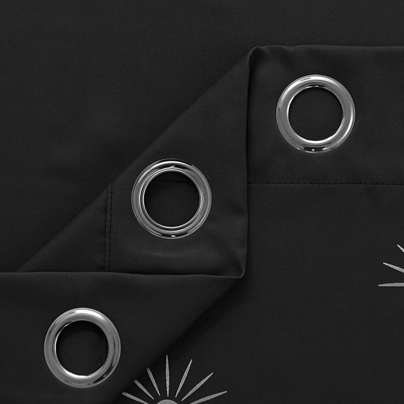 Blackout Curtain Pair, Black, 140cm wide x 260cm high