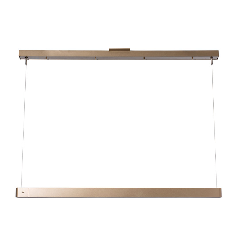 Fold 1 - Light Kitchen Island Linear LED Pendant, Soft Gold