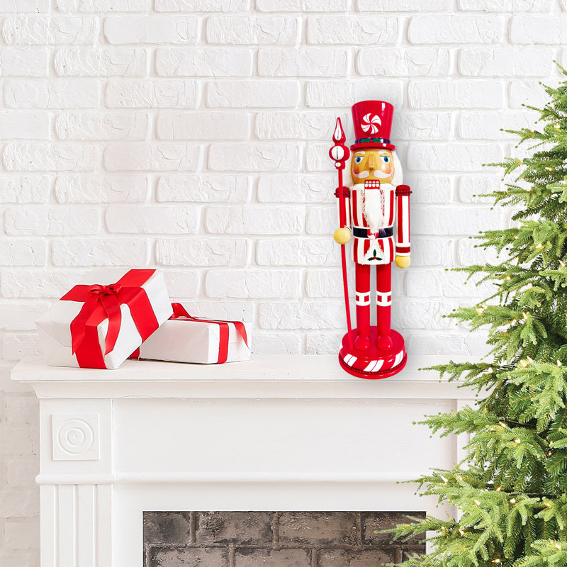 14" Peppermint Swirl Nutcracker