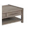 Table basse 50 po, aucun assemblage requis, finition chêne blanc