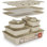 Ensemble de plats de cuisson 10 pièces en marbre blanc - casseroles antiadhésives en acier au carbone, empilables, lavables au lave-vaisselle, résistantes aux taches, allant au four jusqu'à 450 ° F