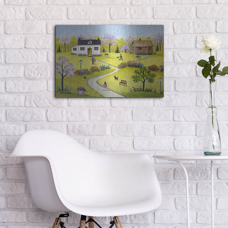 «Flower Garden» par Sharon Mark, art mural en métal, H 16 po x l 24 po