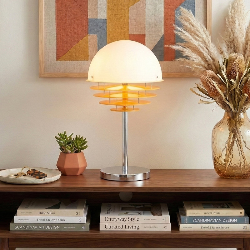 Lampe de table lune moderne à niveaux 3000K Mid-Century