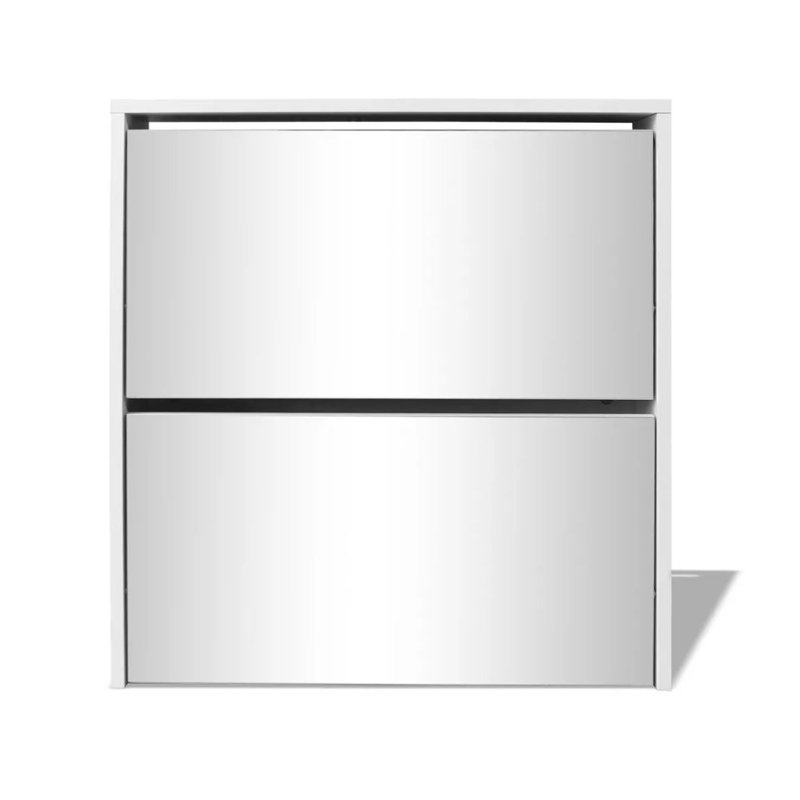 4 Pair Flip Down Shoe Storage, White
