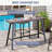 37.01" High Outdoor Metal Bar Table-921031638-921031634