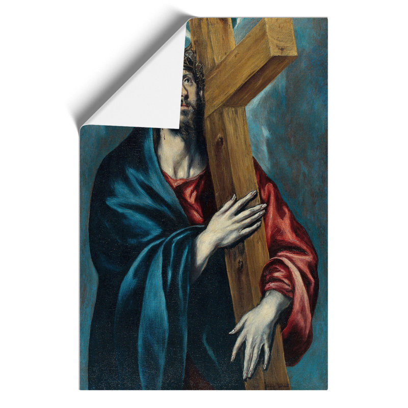 Christ Carrying the Cross by El Greco - Frameless Print, 30cm H x 21cm W x 0.1cm D