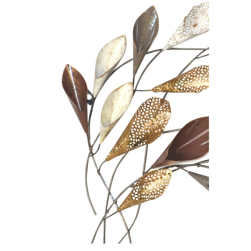 Glam Plants & Flowers Wall Decor on Metal