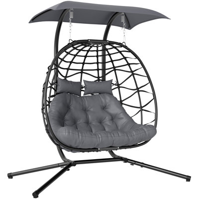 Rattan Swing Chair with Stand