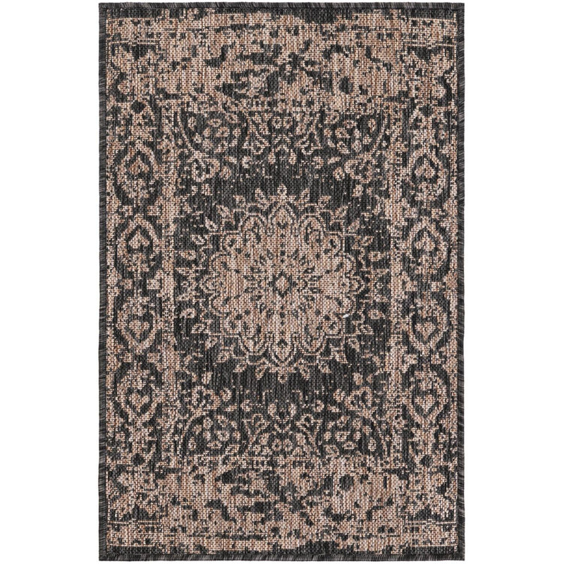 Contemporary Hintz Runner Rug Black Color, Rectangle 2' x 3'1"