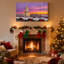 «Christmas Chrysler Building Christmas Sunset Cityscape Snow Decorations», ensemble de 3 impressions sur toile-2048270780