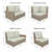Henri Outdoor Patio Sectional Seating Group With Sunbrella Cushions-2070481268