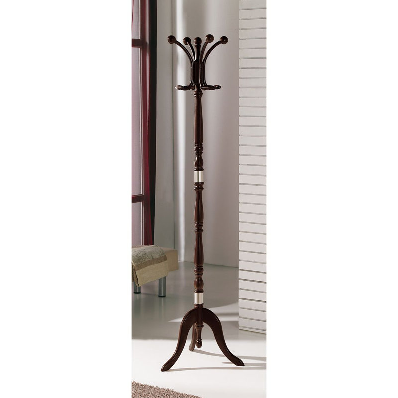 Schloss Freestanding 4 - Hook Coat Rack, Wenge