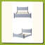 Lit tapissier rayé en bois d'hévéa-1067481324
