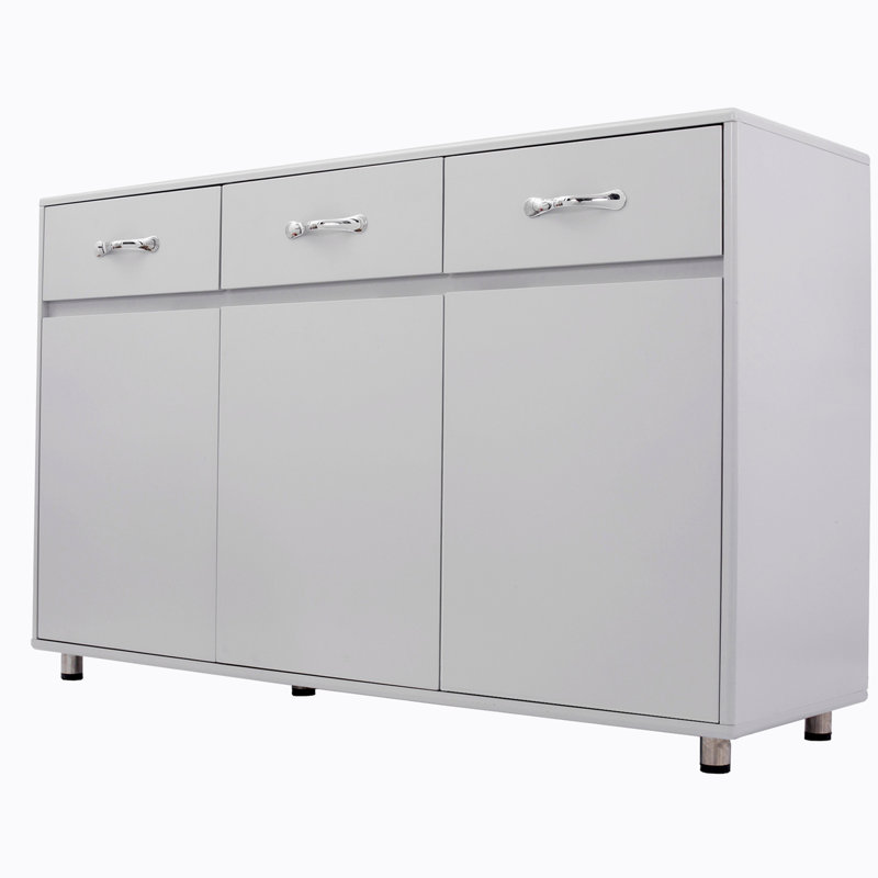 Armoire de rangement à 3 tiroirs, Gris