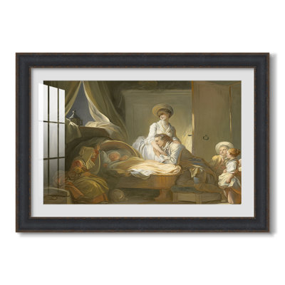 The Visit to the Nursery, c. 1775-Jean-Honoré Fragonard-Custom Framed Canvas