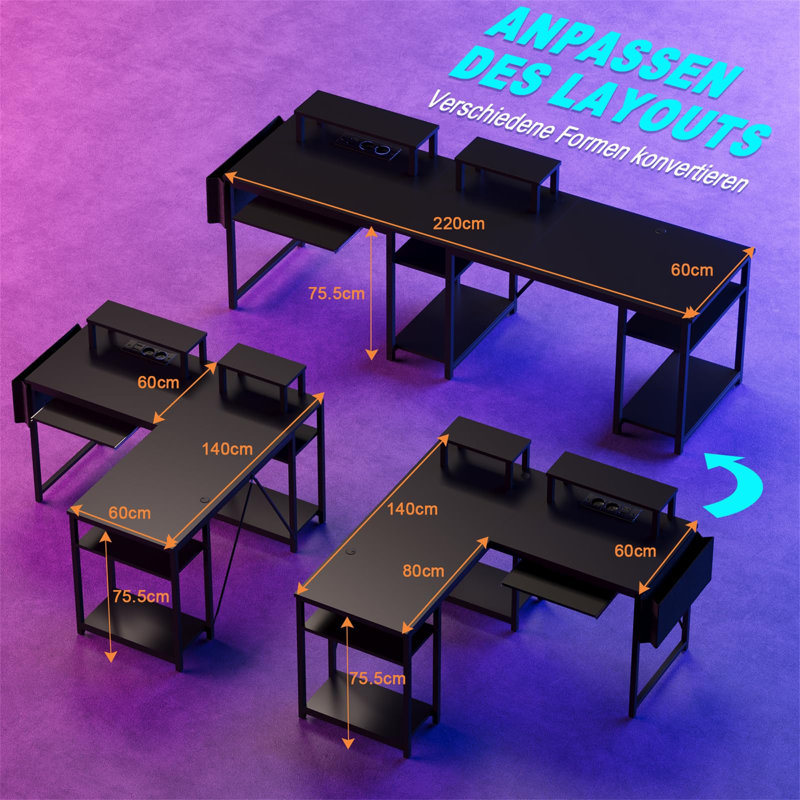 Janni  Computer Table, Black