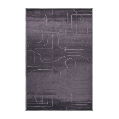 Tapis mauve lavable à la machine
