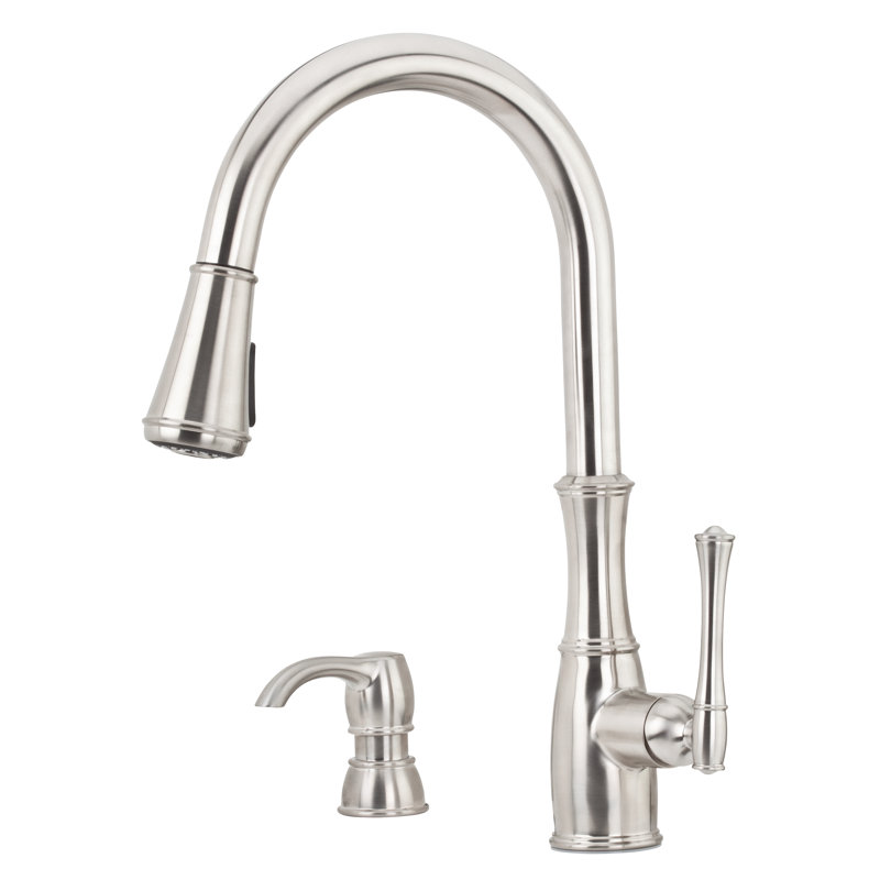 Robinet de cuisine à poignée simple Wheaton, Acier inoxydable