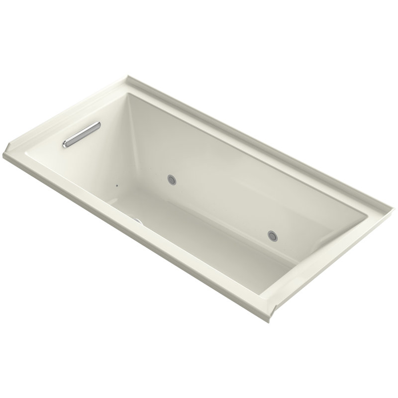 Underscore 60" x 30" Air Bathtub, Dune, Gauche