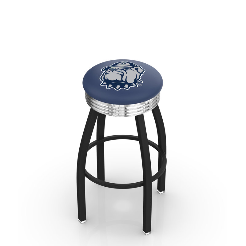 Tabouret de bar Logo Series, Tabouret de bar d'une hauteur de siège de 30 po, Chrome soudé solide, Université de Georgetown