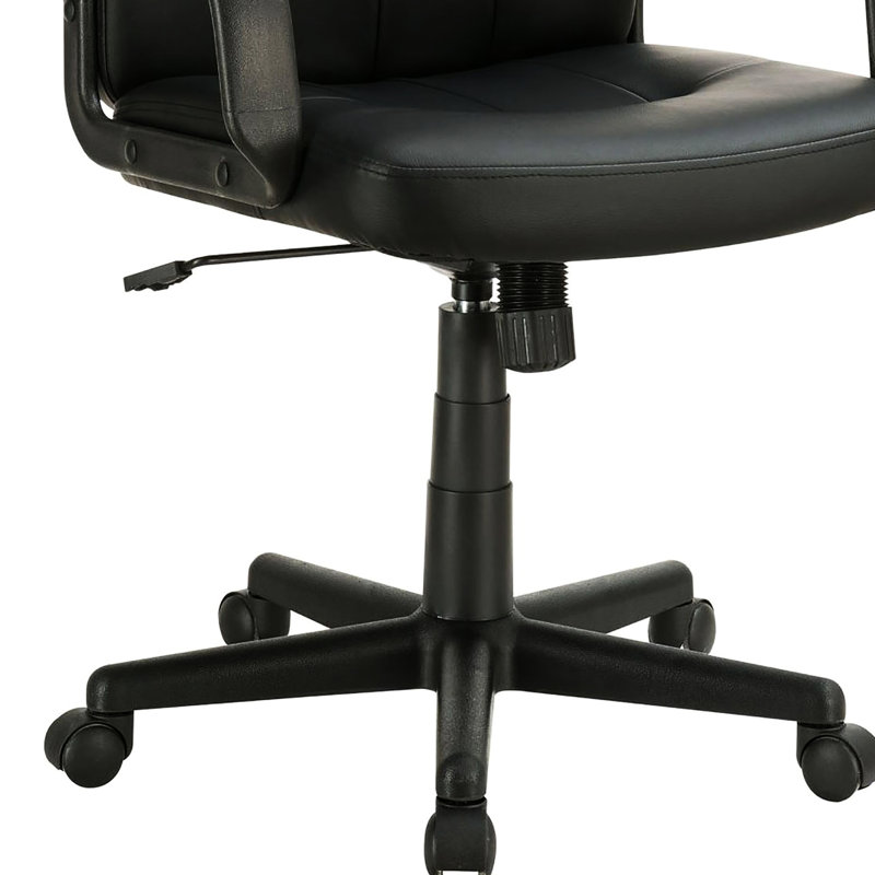 Chaise de bureau noire - Support ergonomique, look moderne, contemporaine, réglable