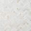 Alaska White Herringbone Polished Marble Tile