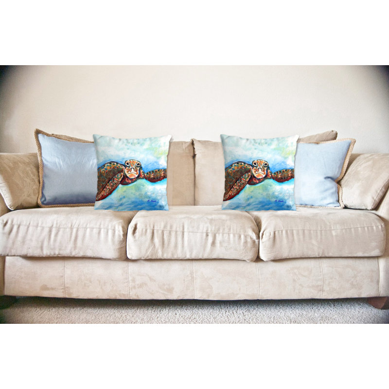 Coussin Tortue, 18 po x 18 po