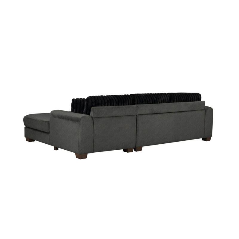 Coussins réversibles Modern, Chenille gris foncé