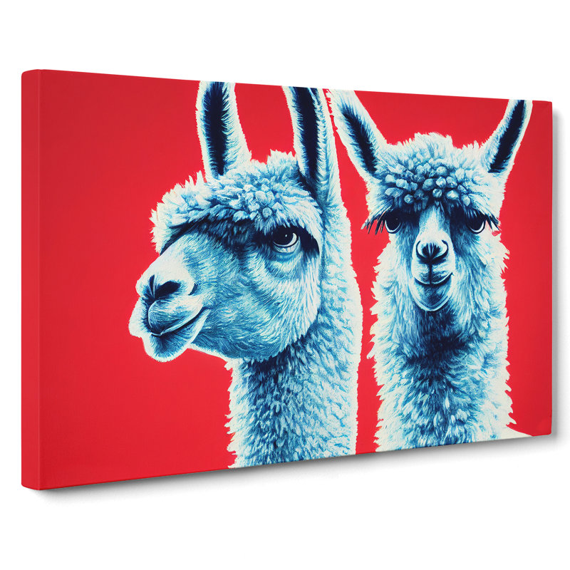 Ingenious Llamas - Wrapped Canvas, 35cm H x 50cm W x 3cm D
