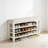 3-Tier Adjustable Shoe Bench With Leather Cushion — Walnut-Finish Entryway Storage Stool For Hallways & Mudrooms-643096470
